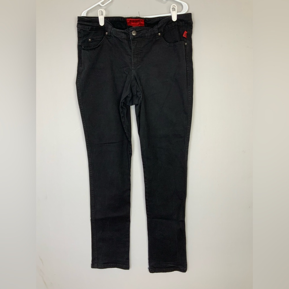 Tripp NYC Sz 18 Tall 18T Black T Pocket Skull Skinny Goth Punk Emo Jeans Pants